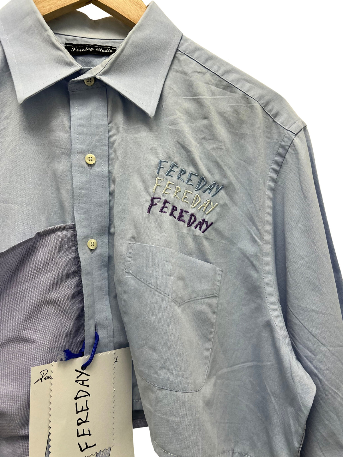 Fereday Reworked Shirt – Blue / Lilac