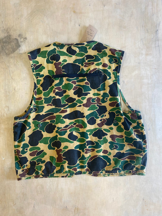 Vintage Duck Camo Hunting Vest - XXL