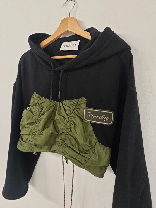 Fereday - Cropped Corset Hoody - M