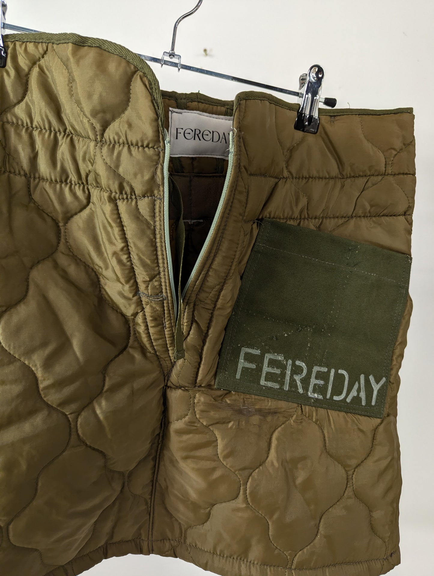 Fereday Studio Quilted Military Liner Mini Skirt – UK8