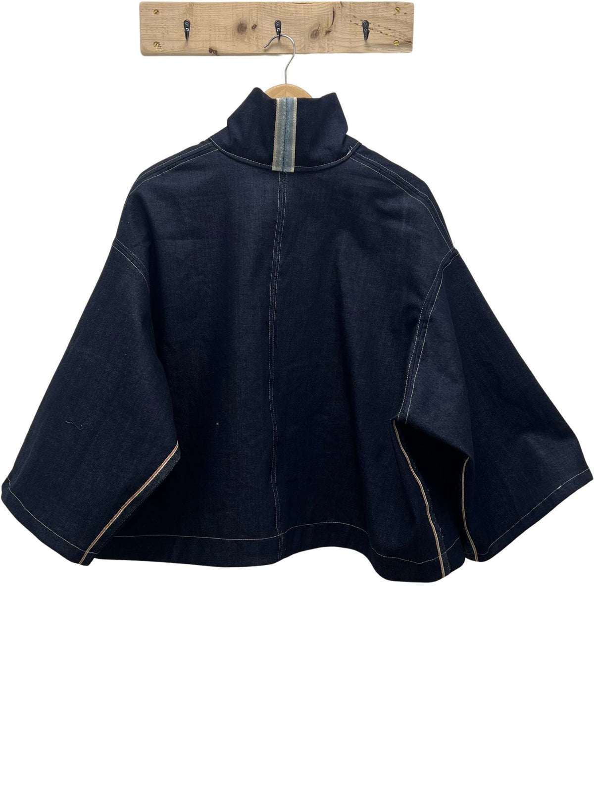 Fereday Selvedge Denim Smock Jacket – Navy / Yellow