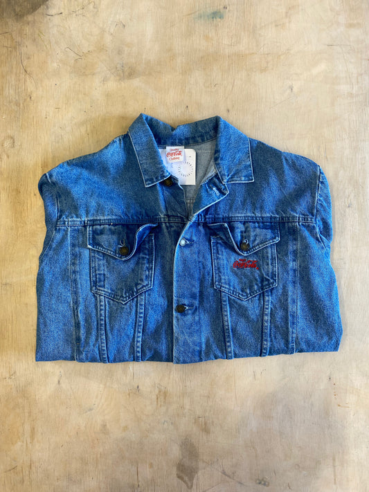 Vintage Coca-Cola Denim Trucker Jacket - L