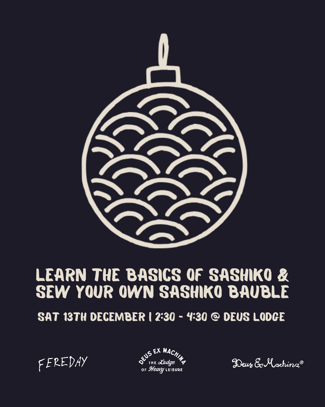 Sashiko Workshop @ Deus Lodge ~ 13/12/2025