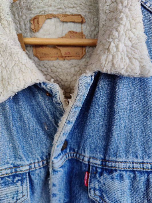 Vintage Levis Sherpa Denim Jacket Large