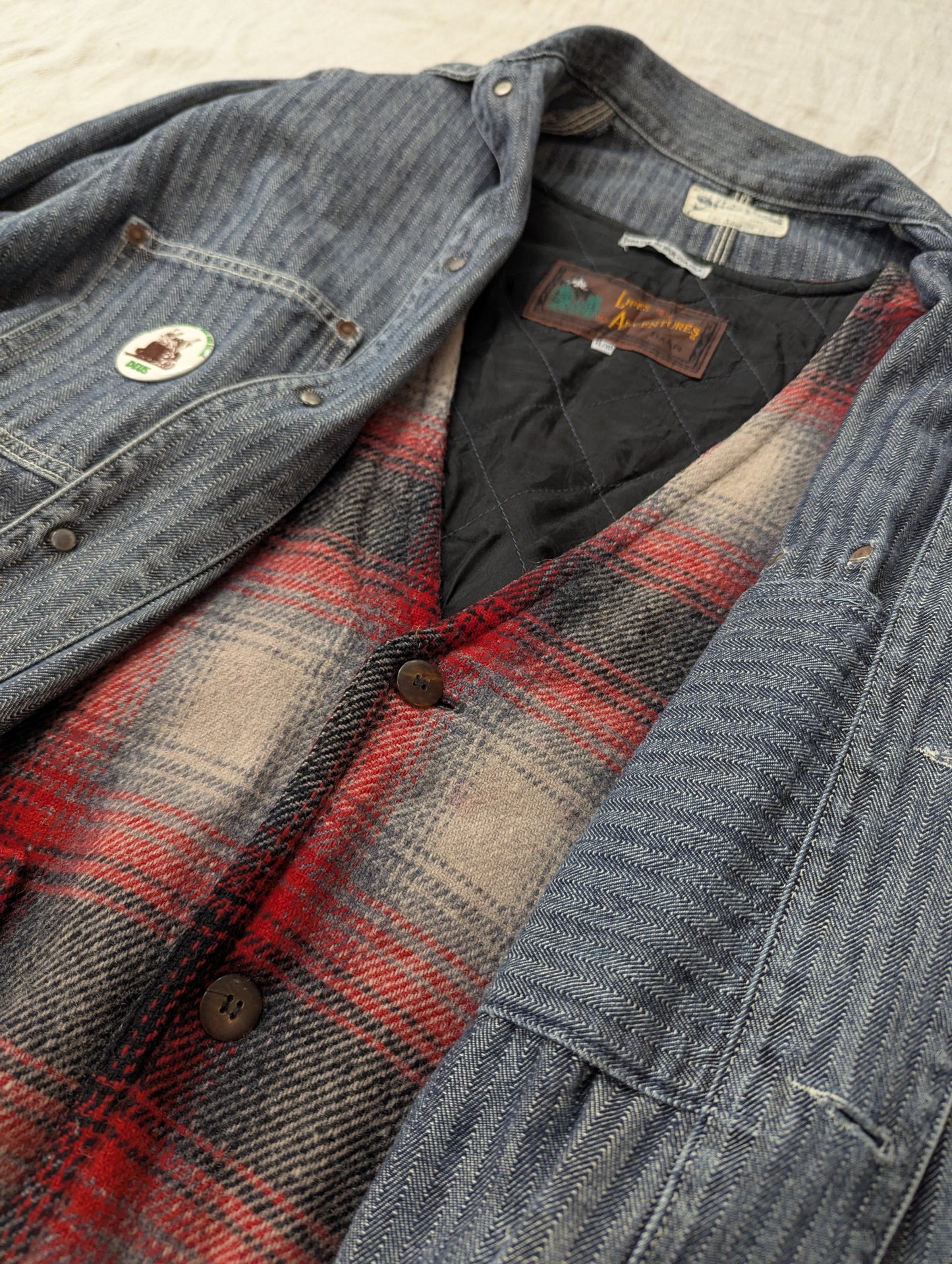 Vintage Wool Checked Vest - XL