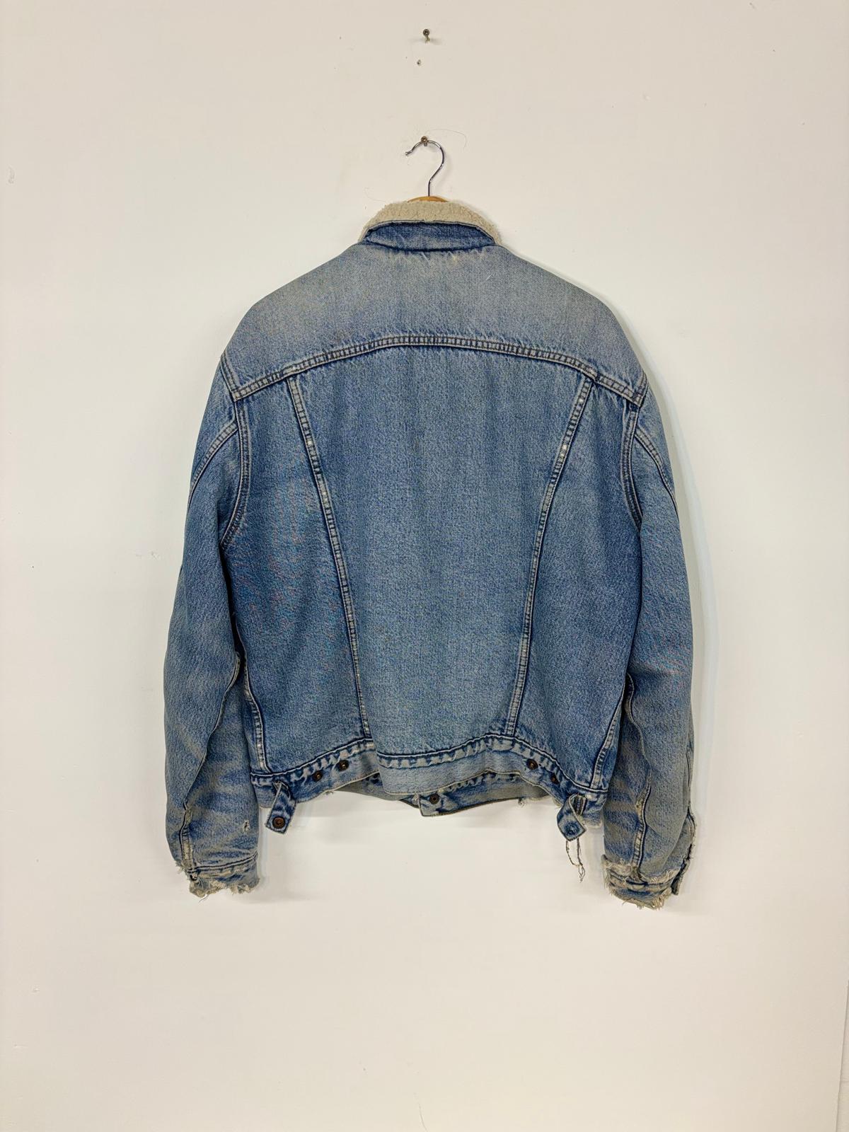 Vintage Thrashed Levi’s Sherpa Trucker (USA Made) - L