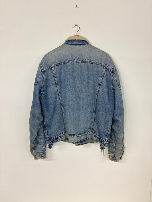 Vintage Thrashed Levi’s Sherpa Trucker (USA Made) - L