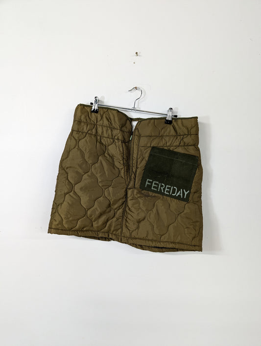 Fereday Studio Quilted Military Liner Mini Skirt – UK8