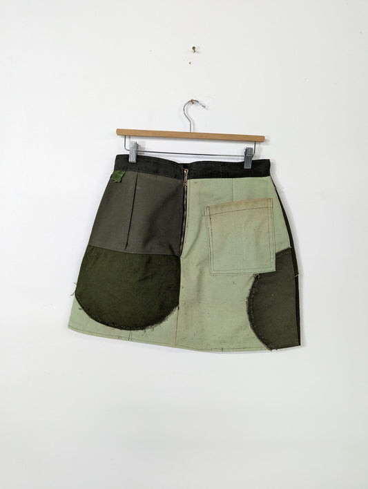 Fereday Studio A-Line Patchwork Canvas Skirt - UK10