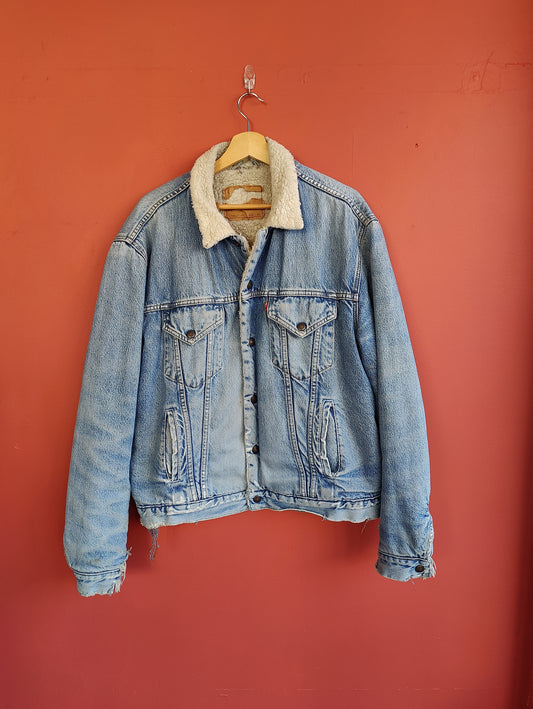 Vintage Levis Sherpa Denim Jacket Large