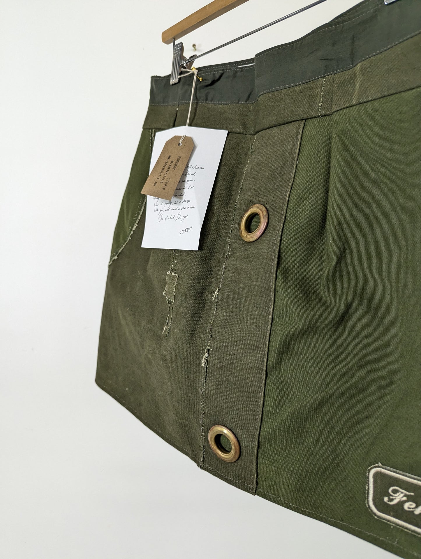 Fereday Studio A-Line Patchwork Canvas Skirt - UK10